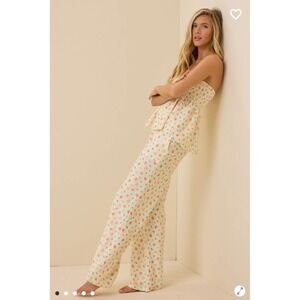 Altair Berry Waffle Knit Wide Leg Lounge Pants Yellow Size XL